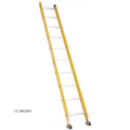 Bauer Ladder Straight Ladder, Fiberglass, 300 lb Load Capacity 33012